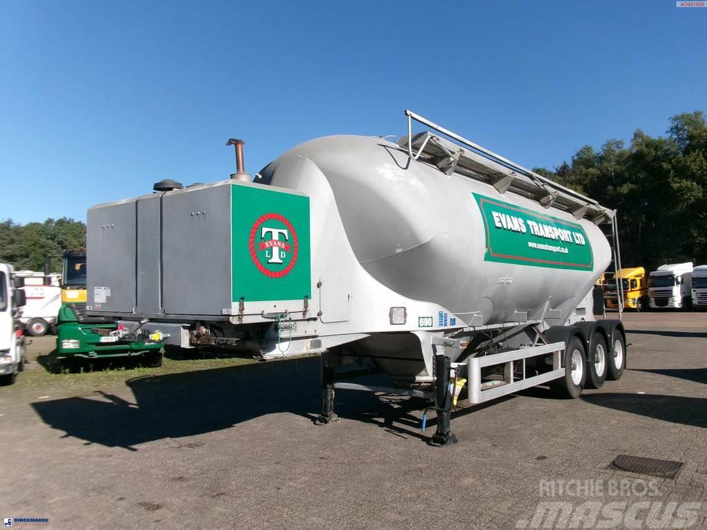 Spitzer Powder tank alu 37 m3 / 1 comp + compressor Tanker poluprikolice