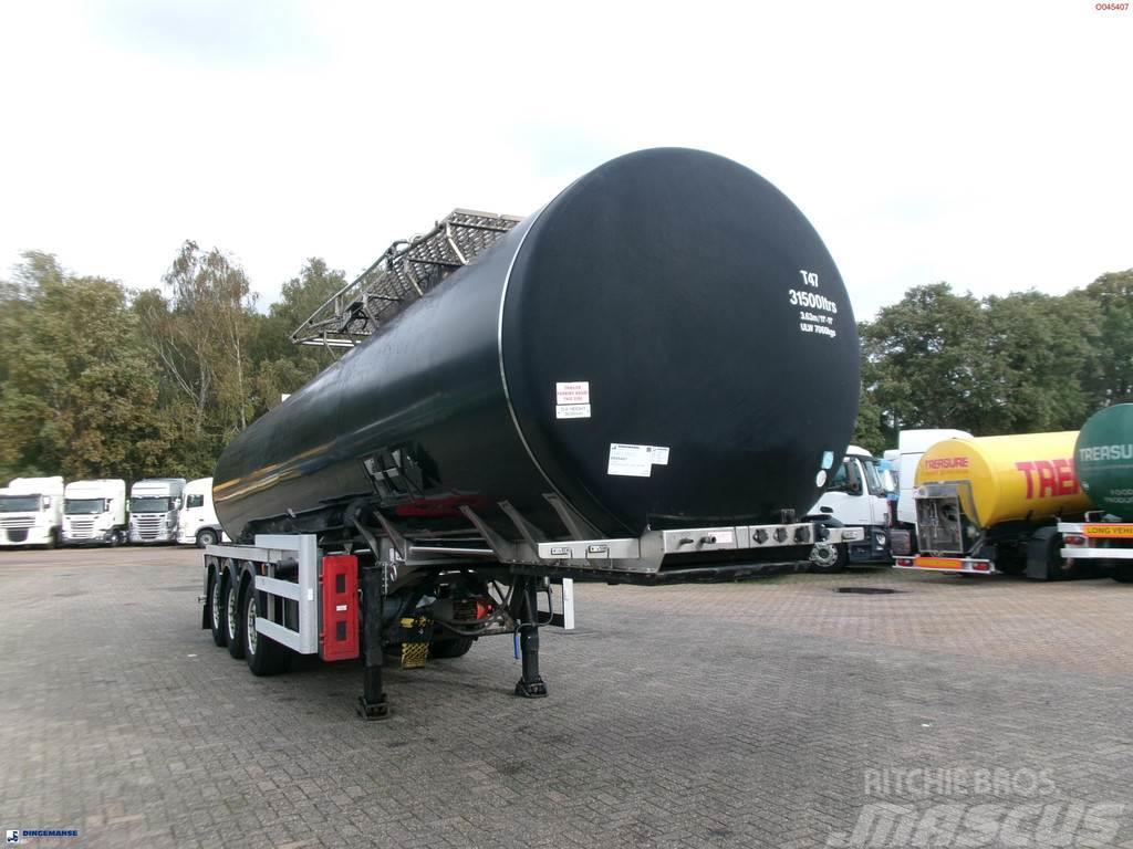 Crossland Bitumen tank inox 33 m3 / 1 comp + compressor + AD Tanker poluprikolice