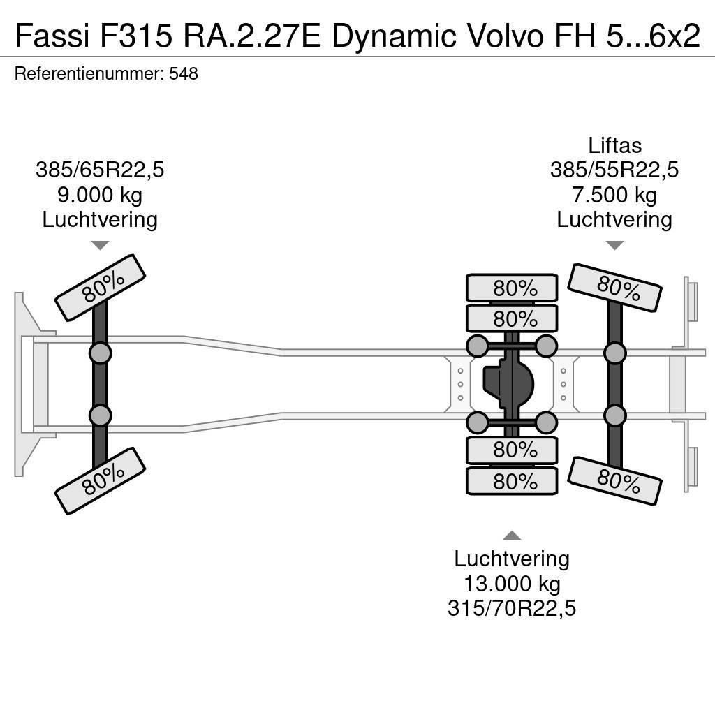 Fassi F315 RA.2.27E Dynamic Volvo FH 500 6x2 Euro 6! Rabljene dizalice za težak teren