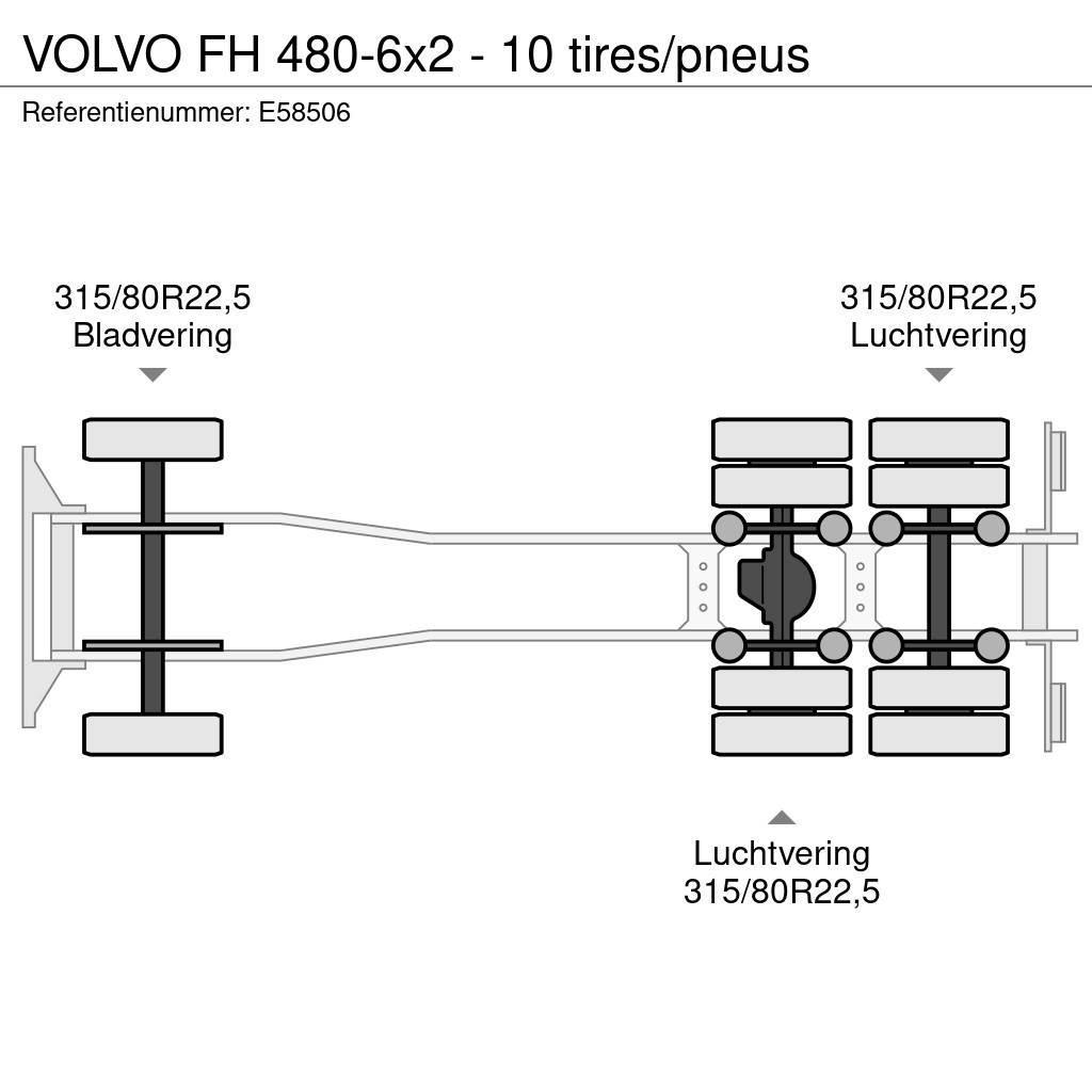 Volvo FH 480-6x2 - 10 tires/pneus Kontejnerski kamioni