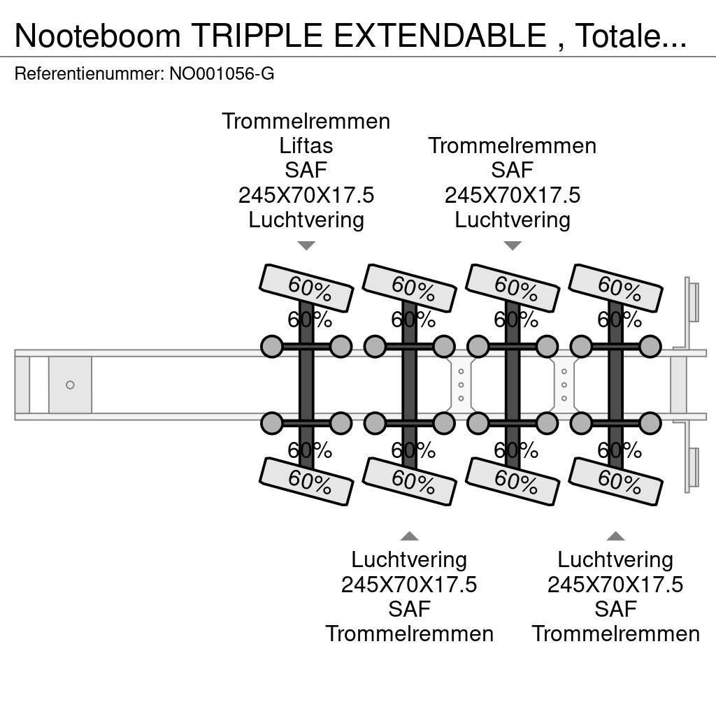 Nooteboom TRIPPLE EXTENDABLE , Totale 47,95 M 4 AXEL STEERIN Nisko-utovarne poluprikolice