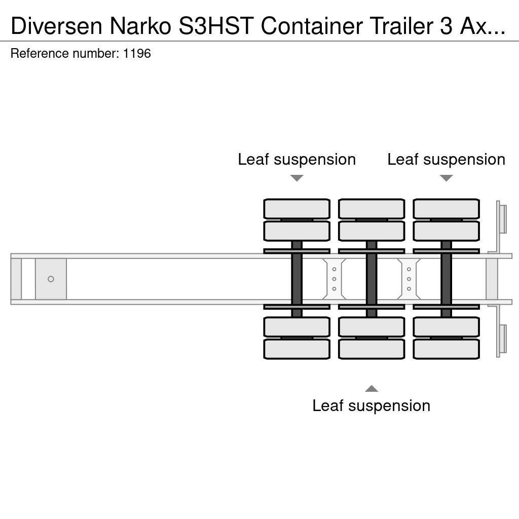 Närko S3HST Container Trailer 3 Axle BPW Kontejnerske poluprikolice