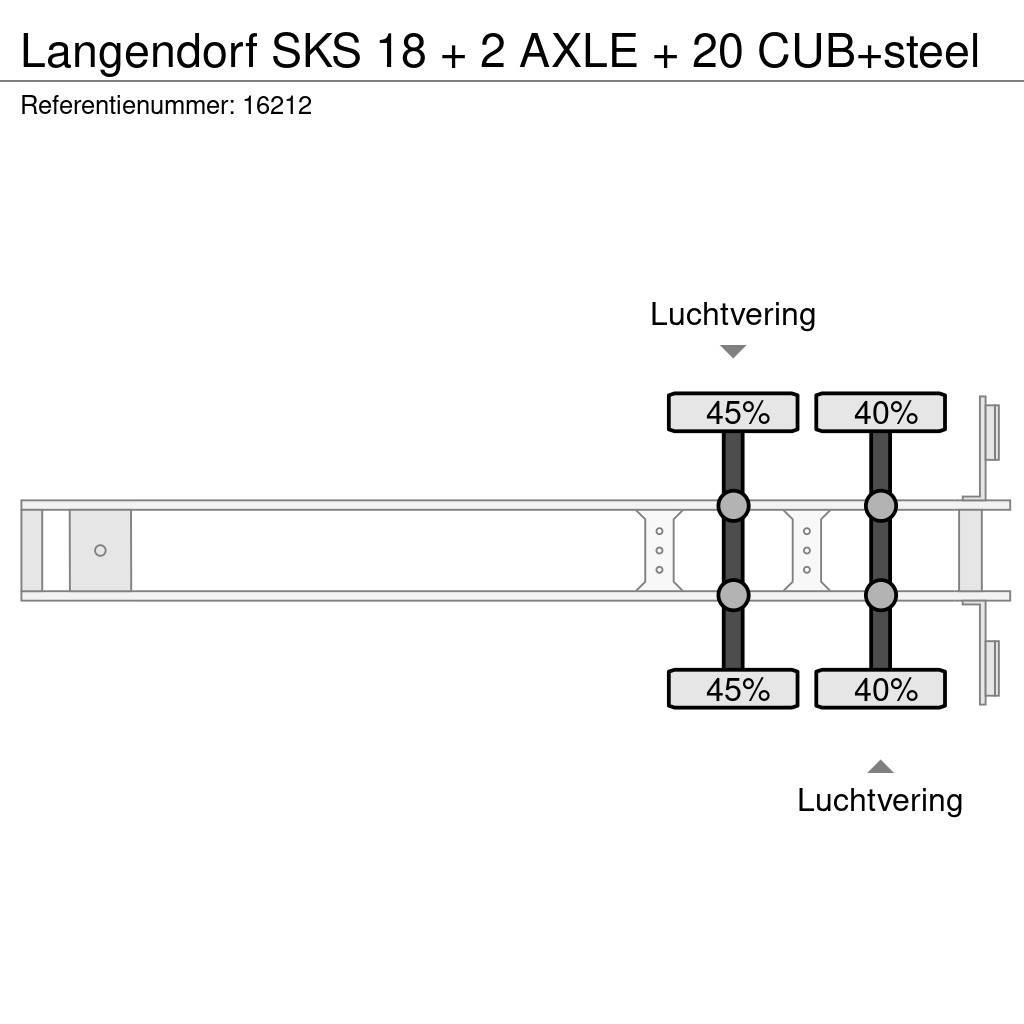 Langendorf SKS 18 + 2 AXLE + 20 CUB+steel Kiper poluprikolice