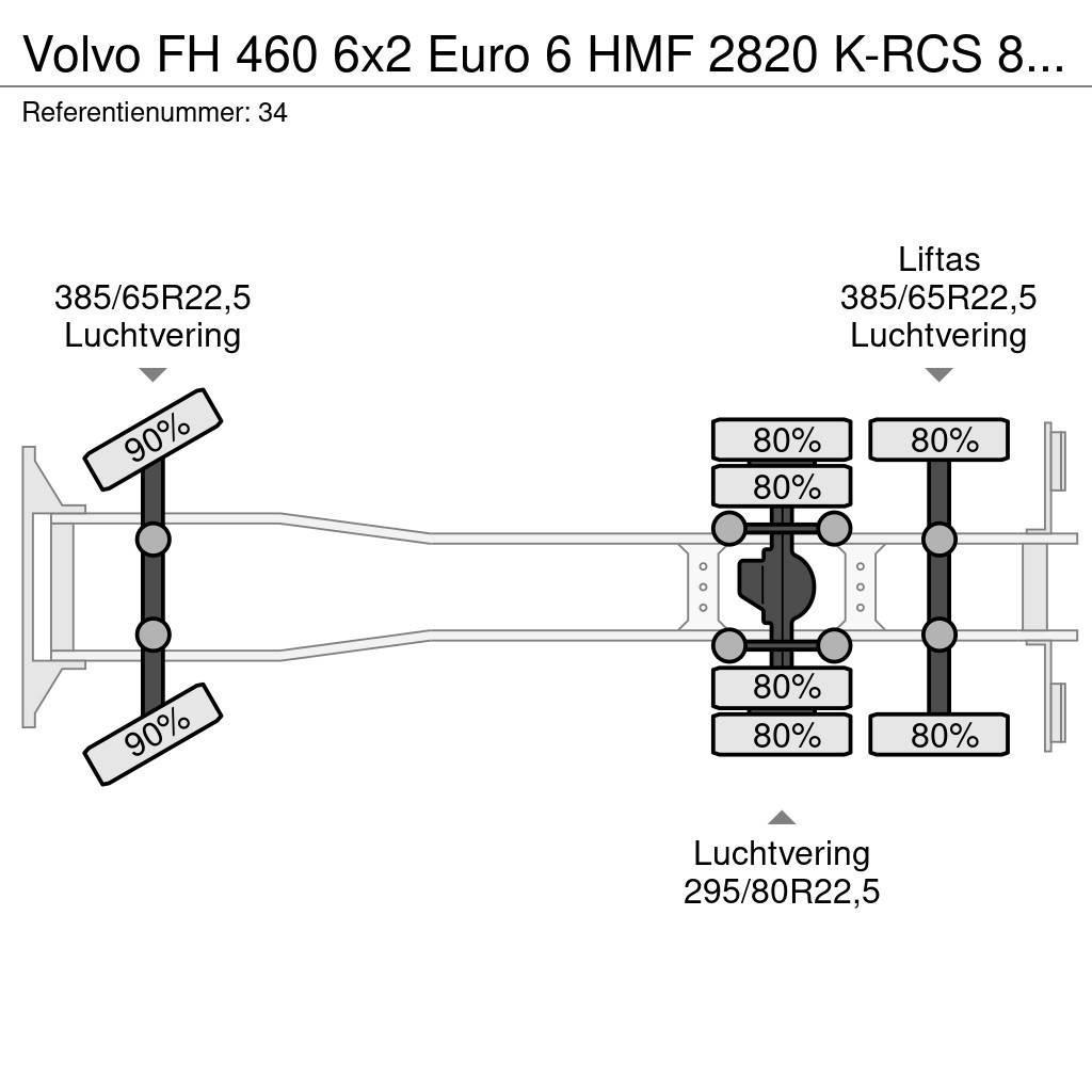 Volvo FH 460 6x2 Euro 6 HMF 2820 K-RCS 8 x Hydr Crane Ye Rabljene dizalice za težak teren