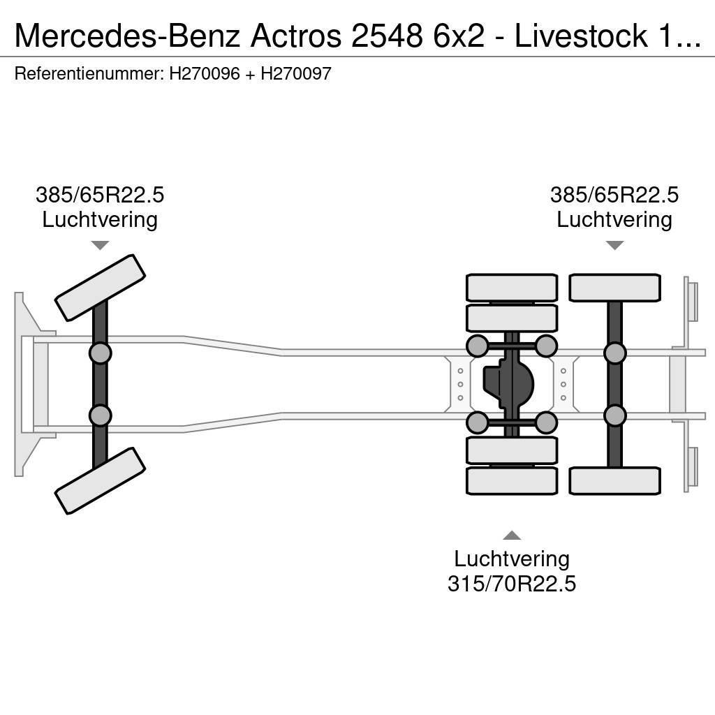 Mercedes-Benz Actros 2548 6x2 - Livestock 1 deck - Truck + Trail Kamioni za transport stoke