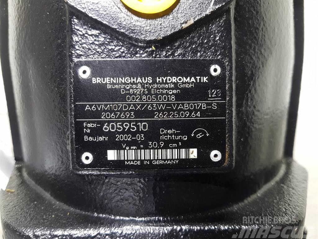 Brueninghaus Hydromatik A6VM107DAX/63W - Drive motor/Fahrmotor/Rijmotor Hidraulika