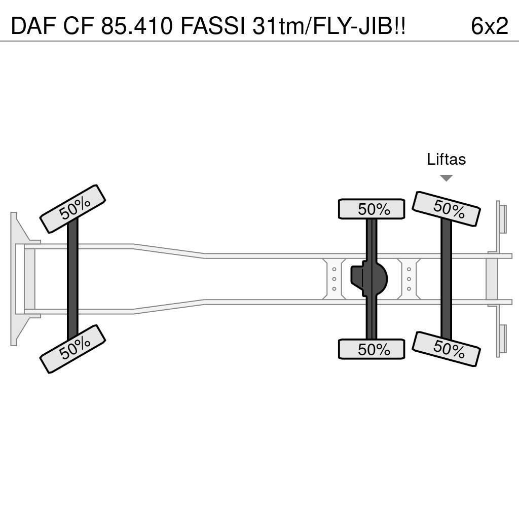 DAF CF 85.410 FASSI 31tm/FLY-JIB!! Rabljene dizalice za težak teren
