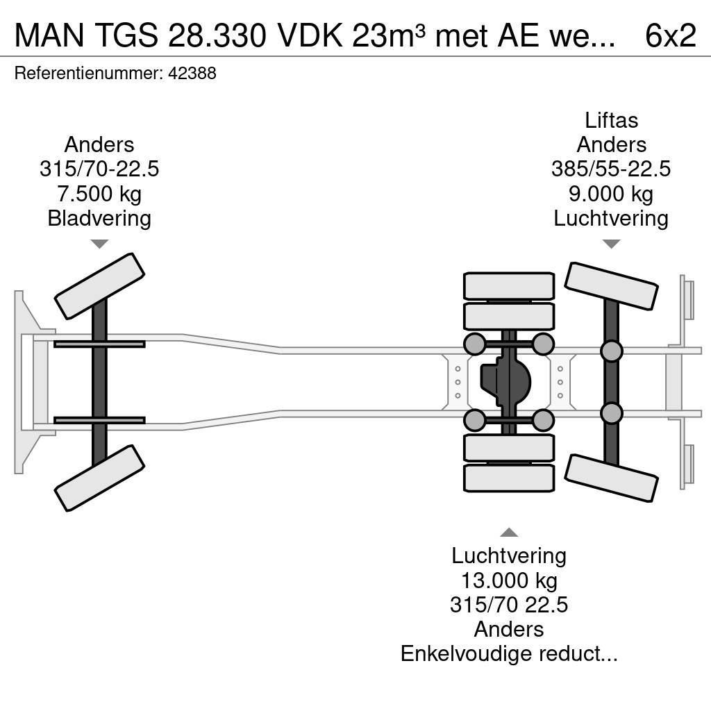 MAN TGS 28.330 VDK 23m³ met AE weegsysteem Kamioni za otpad