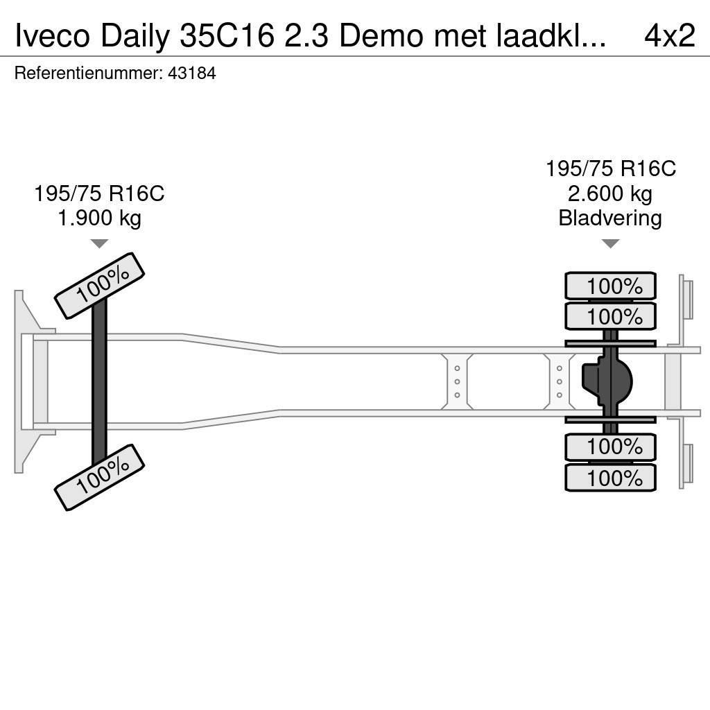 Iveco Daily 35C16 2.3 Demo met laadklep Just 2.254 km! Sanduk kamioni