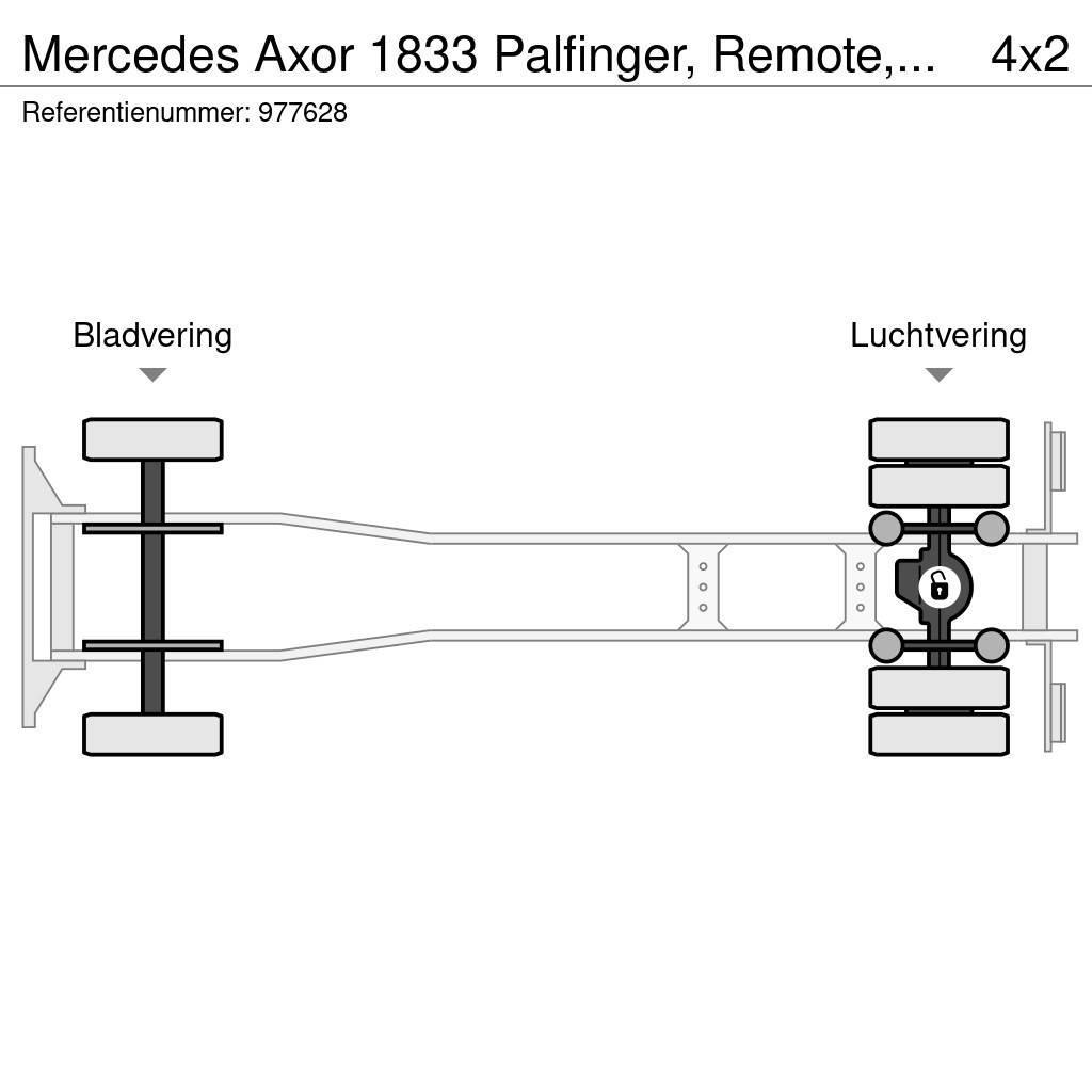 Mercedes-Benz Axor 1833 Palfinger, Remote, Manual, RVS loading p Kiper kamioni
