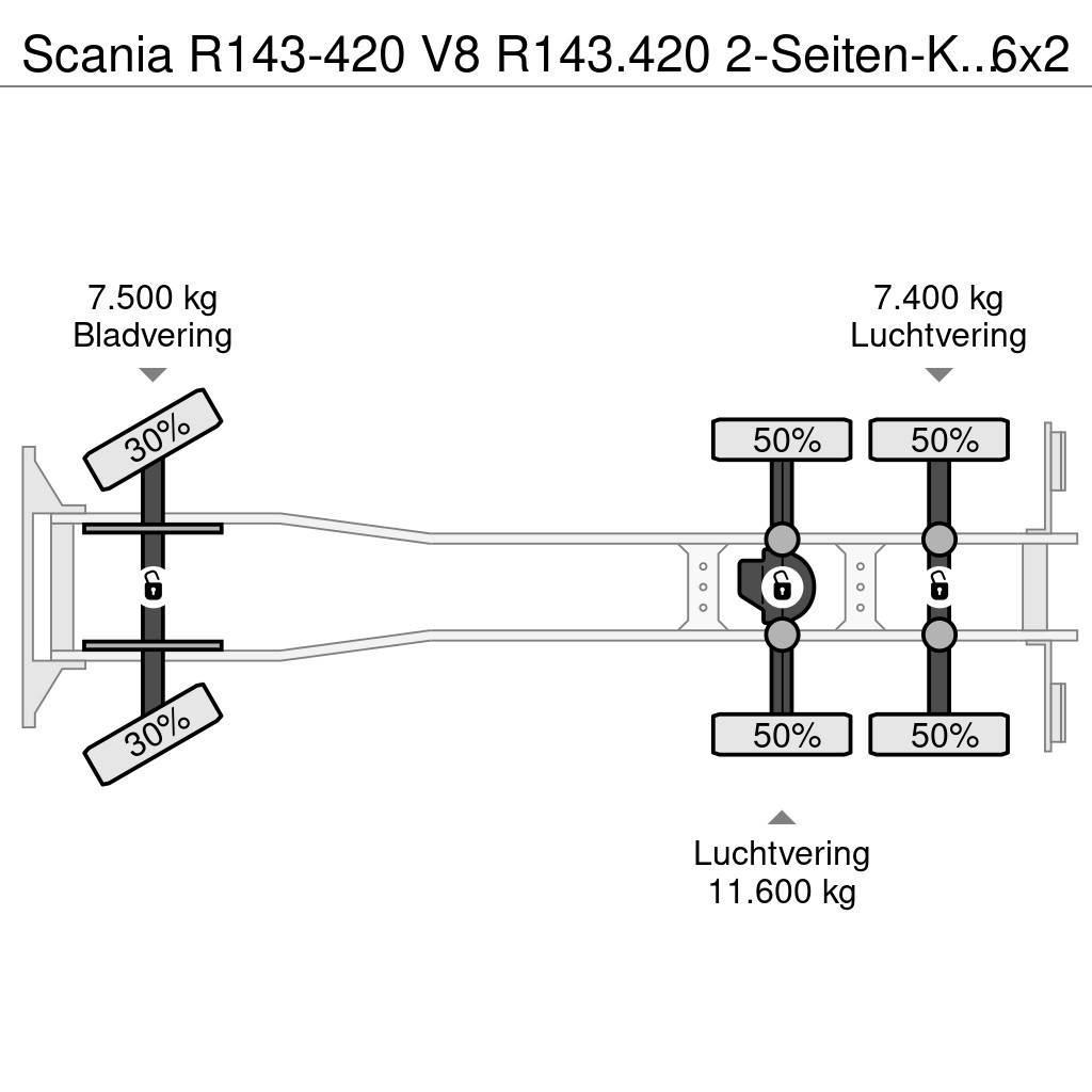 Scania R143-420 V8 R143.420 2-Seiten-Kipper 6x2 Manualget Kiper kamioni