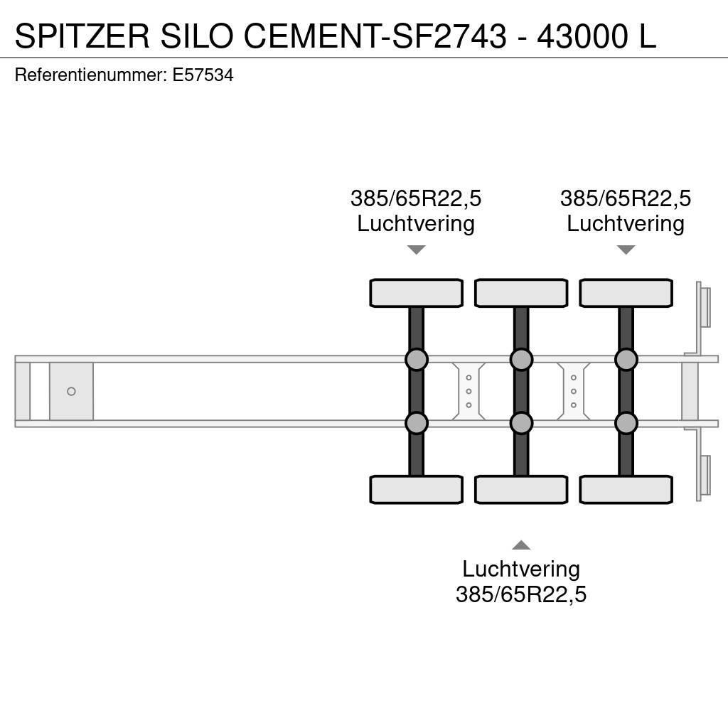 Spitzer Silo CEMENT-SF2743 - 43000 L Tanker poluprikolice