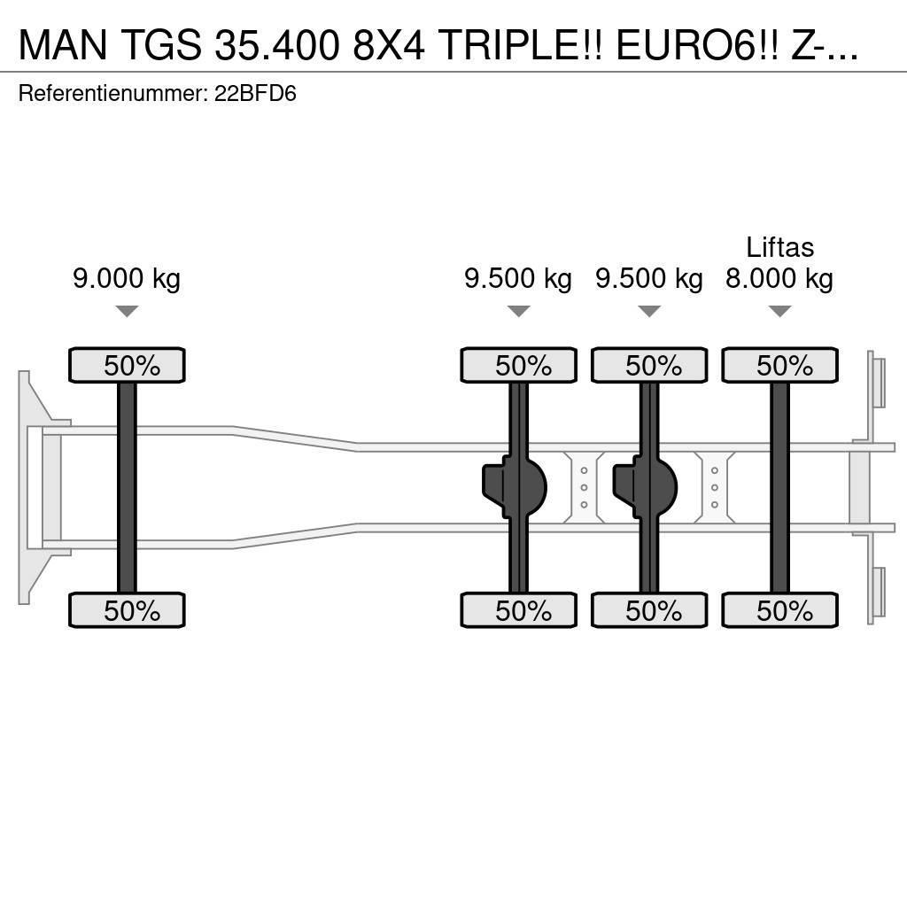 MAN TGS 35.400 8X4 TRIPLE!! EURO6!! Z-KRAAN/KIPPER!!TO Kiper kamioni