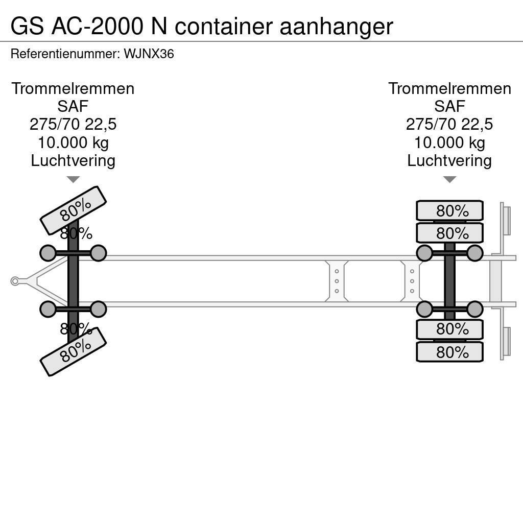 GS AC-2000 N container aanhanger Kontejnerske prikolice