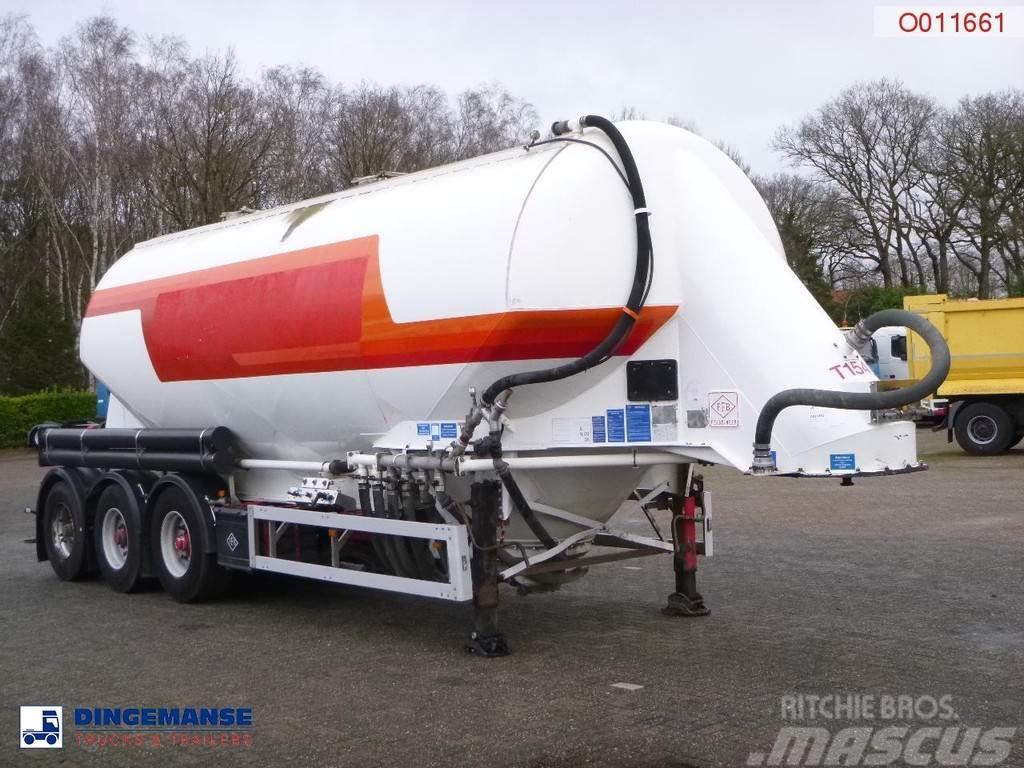 Feldbinder Powder tank alu 38 m3 / 1 comp Tanker poluprikolice