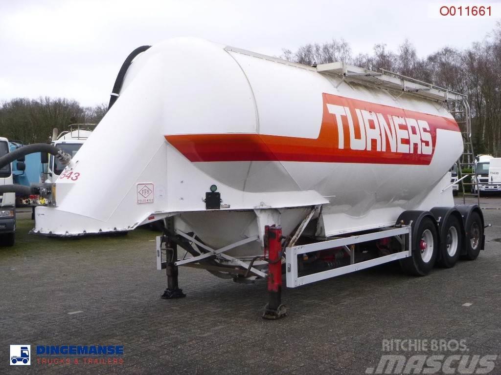 Feldbinder Powder tank alu 38 m3 / 1 comp Tanker poluprikolice