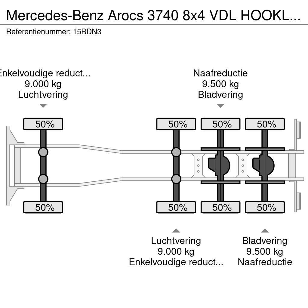Mercedes-Benz Arocs 3740 8x4 VDL HOOKLIFT! TOP!HAAKARM/CONTAINER Rol kiper kamioni s kukama za dizanje