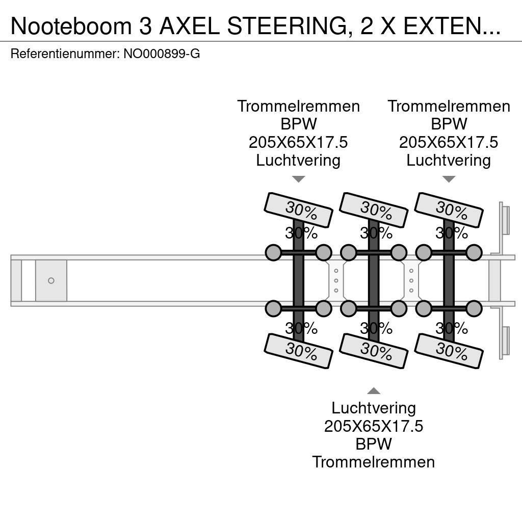Nooteboom 3 AXEL STEERING, 2 X EXTENDABLE, LENGTH 10.9 M + 8 Nisko-utovarne poluprikolice