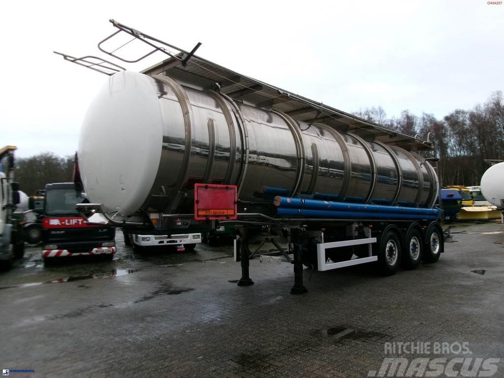  Clayton Chemical tank inox 37.5 m3 / 1 comp Tanker poluprikolice