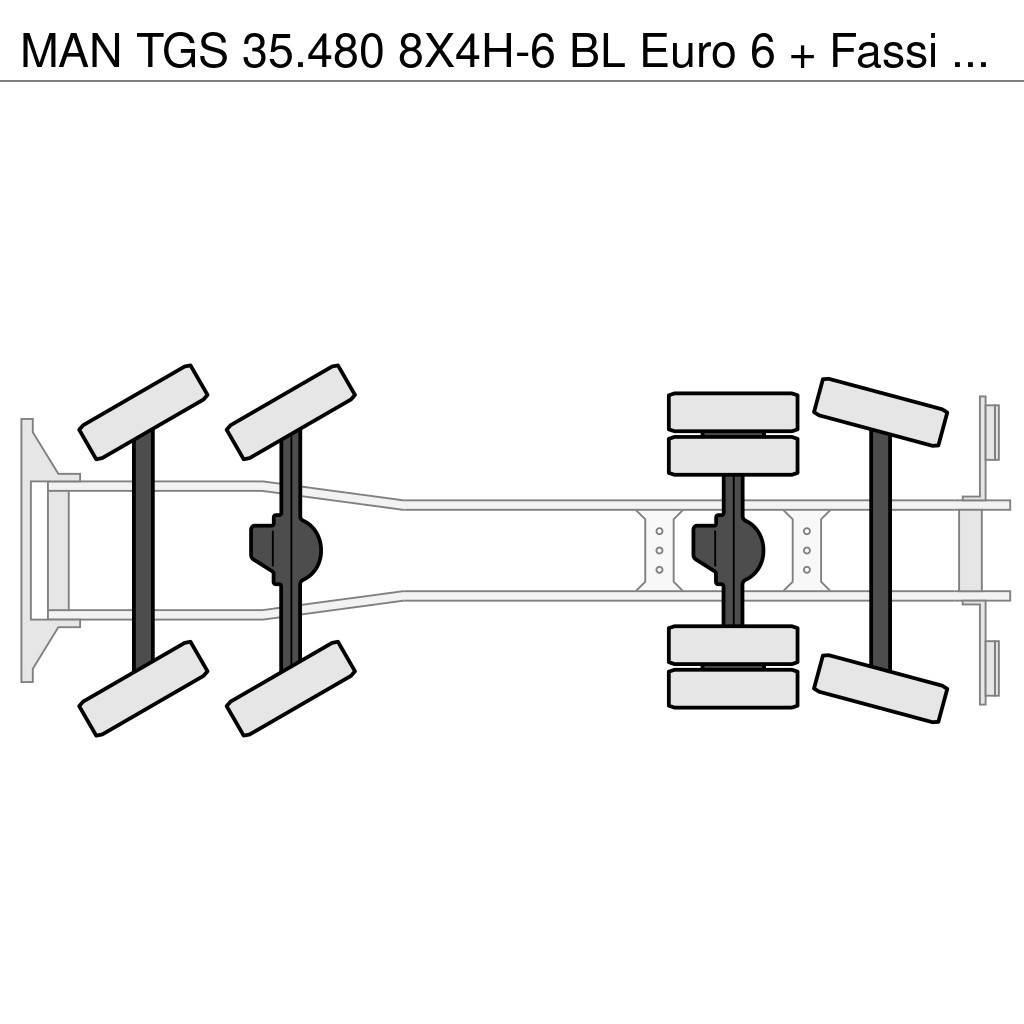 MAN TGS 35.480 8X4H-6 BL Euro 6 + Fassi F1350RA.2.28 + Rabljene dizalice za težak teren
