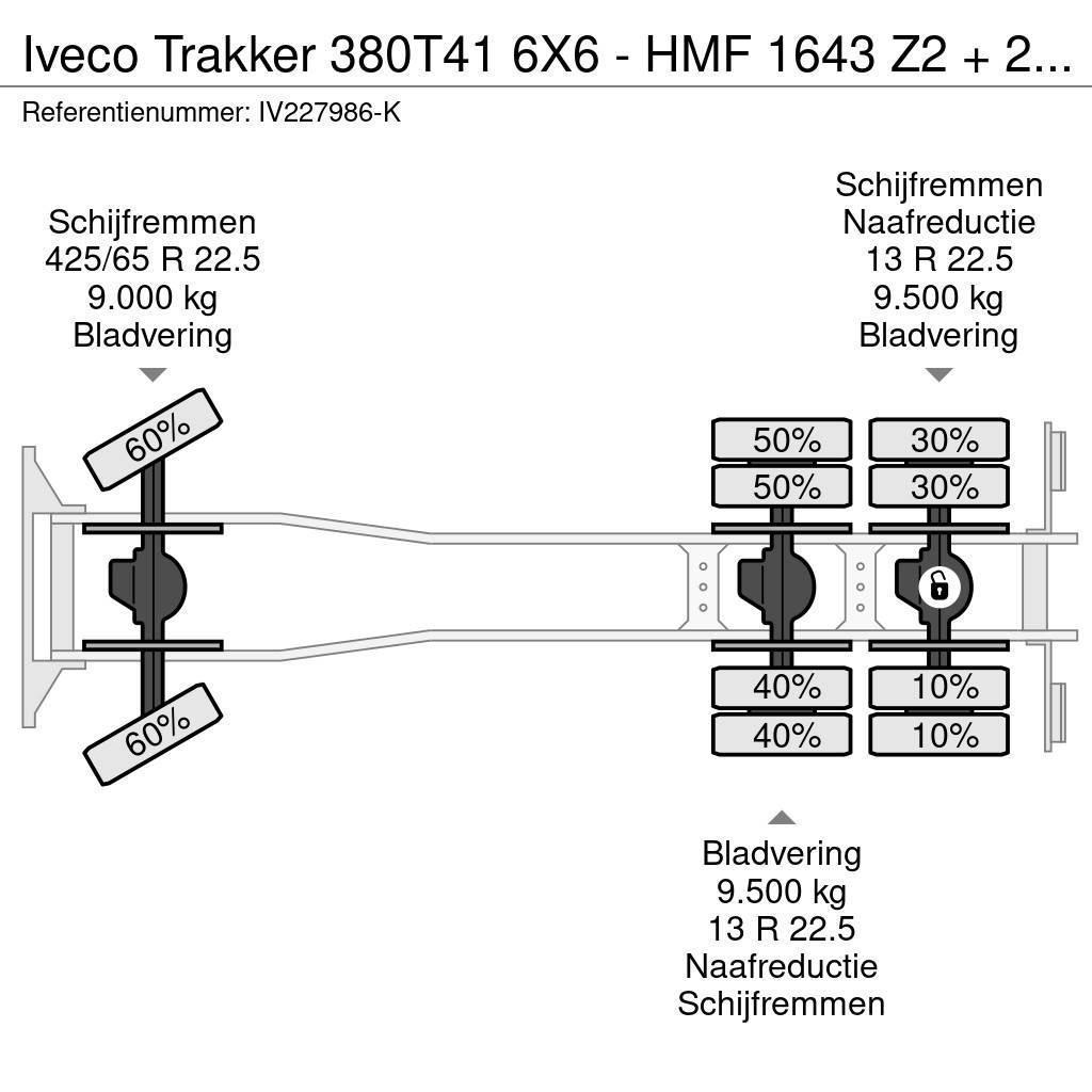 Iveco Trakker 380T41 6X6 - HMF 1643 Z2 + 2-WAY TIPPER Rabljene dizalice za težak teren