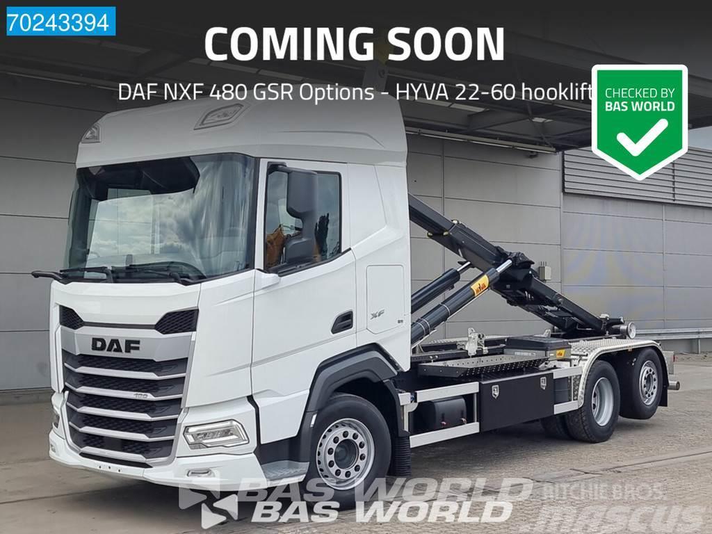 DAF XF 480 6X2 NEW HYVA 22-60 ACC GSR Options Lift-Len Rol kiper kamioni s kukama za dizanje