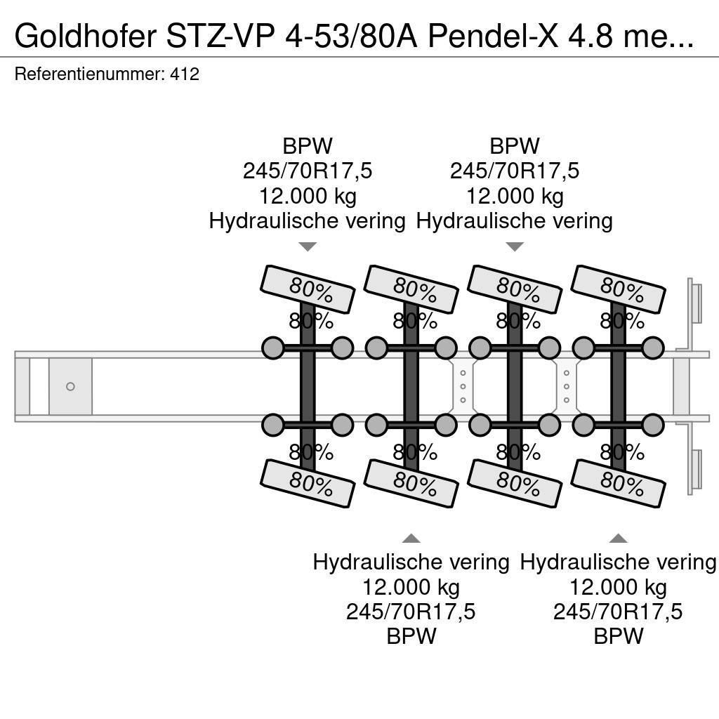 Goldhofer STZ-VP 4-53/80A Pendel-X 4.8 meter Extand! Nisko-utovarne poluprikolice