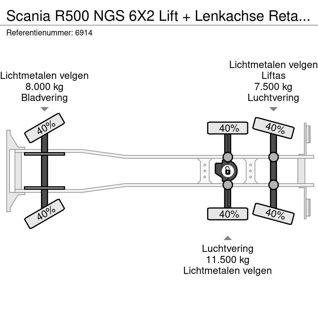Scania R500 NGS 6X2 Lift + Lenkachse Retarder Alcoa, Top Kamioni-šasije