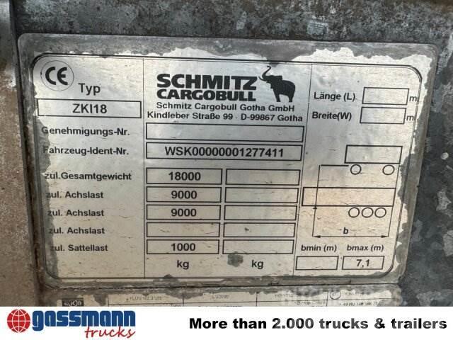 Schmitz ZKI 18-4.9, Stahlbordwände ca. 10m³, Rahmen Kiper prikolice