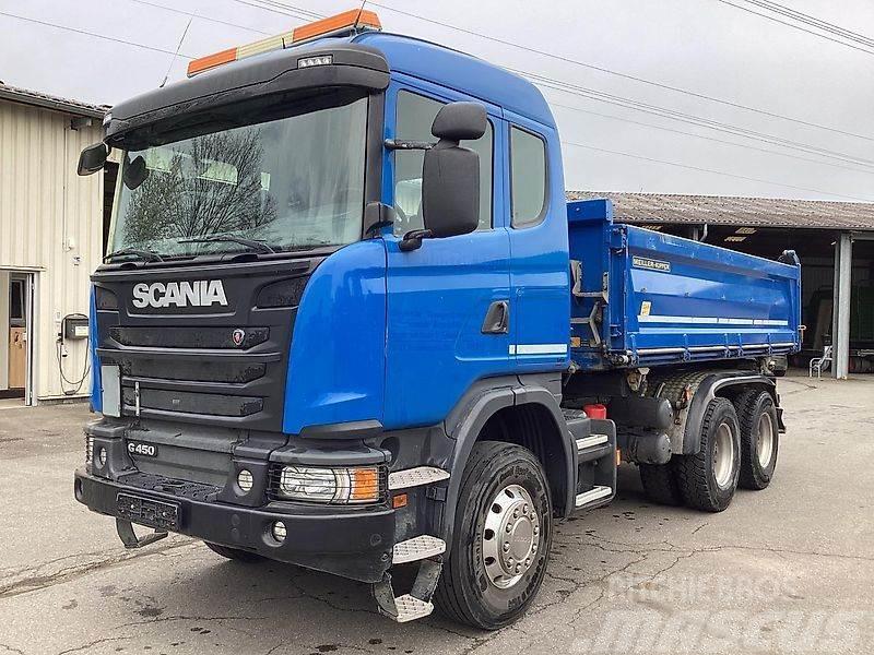 Scania G450 6x4 AP-Achsen Retarder Meiller 3-Seiten Stahl Kiper kamioni