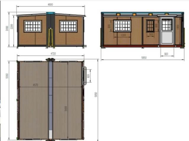  2023 4.7 m x 5.85 m Folding Portable Building (Unu Ostalo