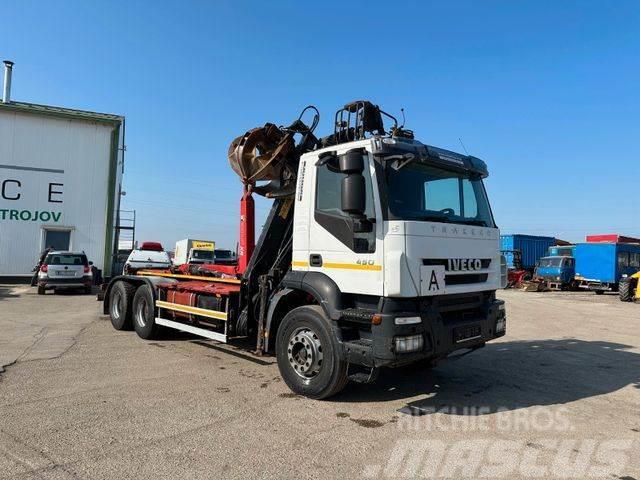 Iveco TRAKKER 450 6x4 for containers,crane, E4 vin 530 Rol kiper kamioni s kukama za dizanje