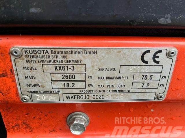 Kubota Minibagger KX 61 Minibagger 2245h, incl. Grabn+T Mini bageri <7t