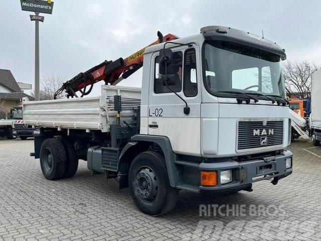 MAN F90 18.232 FK 2-Achs Kipper Kran Palf. PK 8000 Kiper kamioni