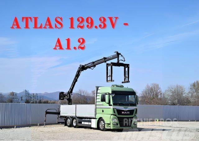 MAN TGX 26.440 Pritsche 6,60 m* ATLAS 129.3V-A1.2 Kamioni sa kranom