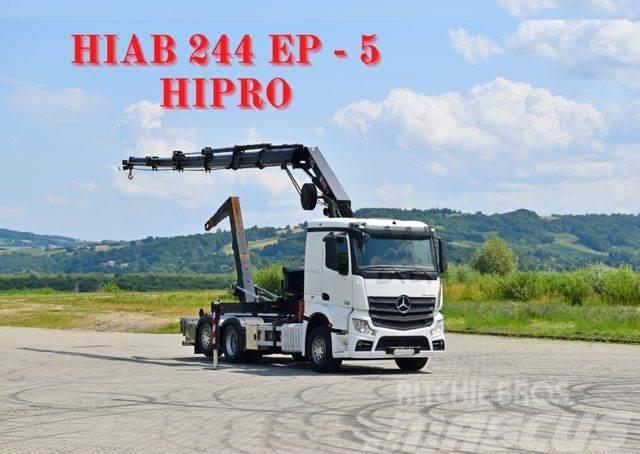 Mercedes-Benz Actros 2545 * HIAB 244 EP-5HIPRO/FUNK * TOP Rol kiper kamioni s kukama za dizanje
