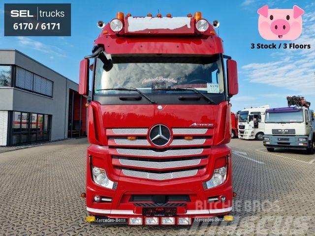 Mercedes-Benz Actros / Durchladezug / 3 Stock / Lenkachse Kamioni za transport stoke