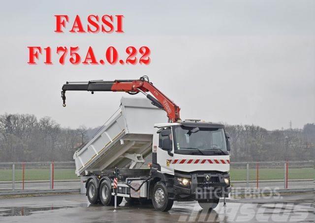 Renault C380 *KIPPER 5,10 m* FASSI F175A.0.22+FUNK /6x4 Kamioni sa kranom