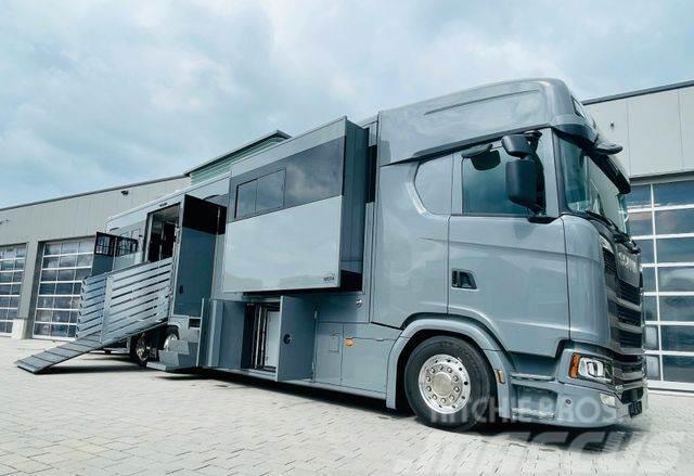 Scania S 450 Doppel Pop-out Pop-Up Pferdetransporter Kamioni za transport stoke