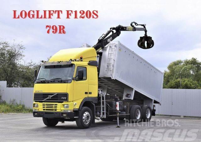 Volvo FH 12 460 Abrollkipper * LOGLIFT F120S 79R * TOP Rol kiper kamioni s kukama za dizanje