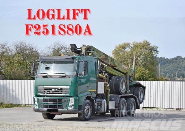 Volvo FH 500 * LOGLIFT F251 S80A + Anhänger /6x4 Kamioni za drva