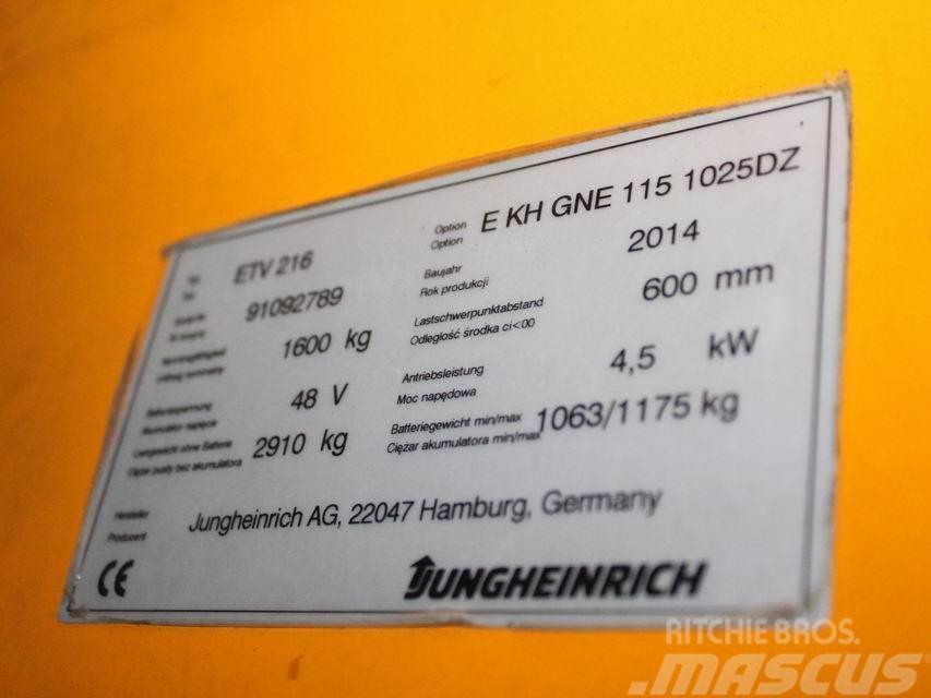 Jungheinrich ETV 216 E KH GNE 115 1025DZ Viličari sa pomičnim stupom