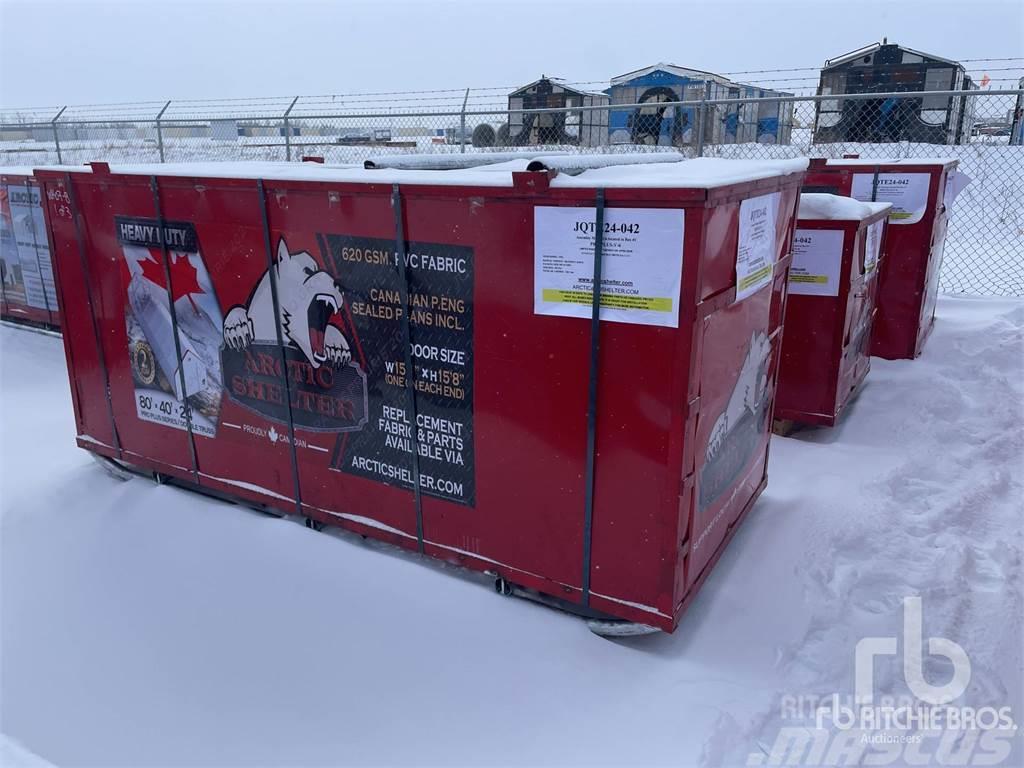 Arctic Shelter 80 ft x 40 ft x 24 ft Peak Doub ... Čelićni okviri za građevino