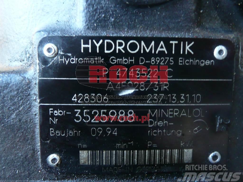 Hydromatik A4FO28/31R 428306 237.13.31.10 Hidraulika