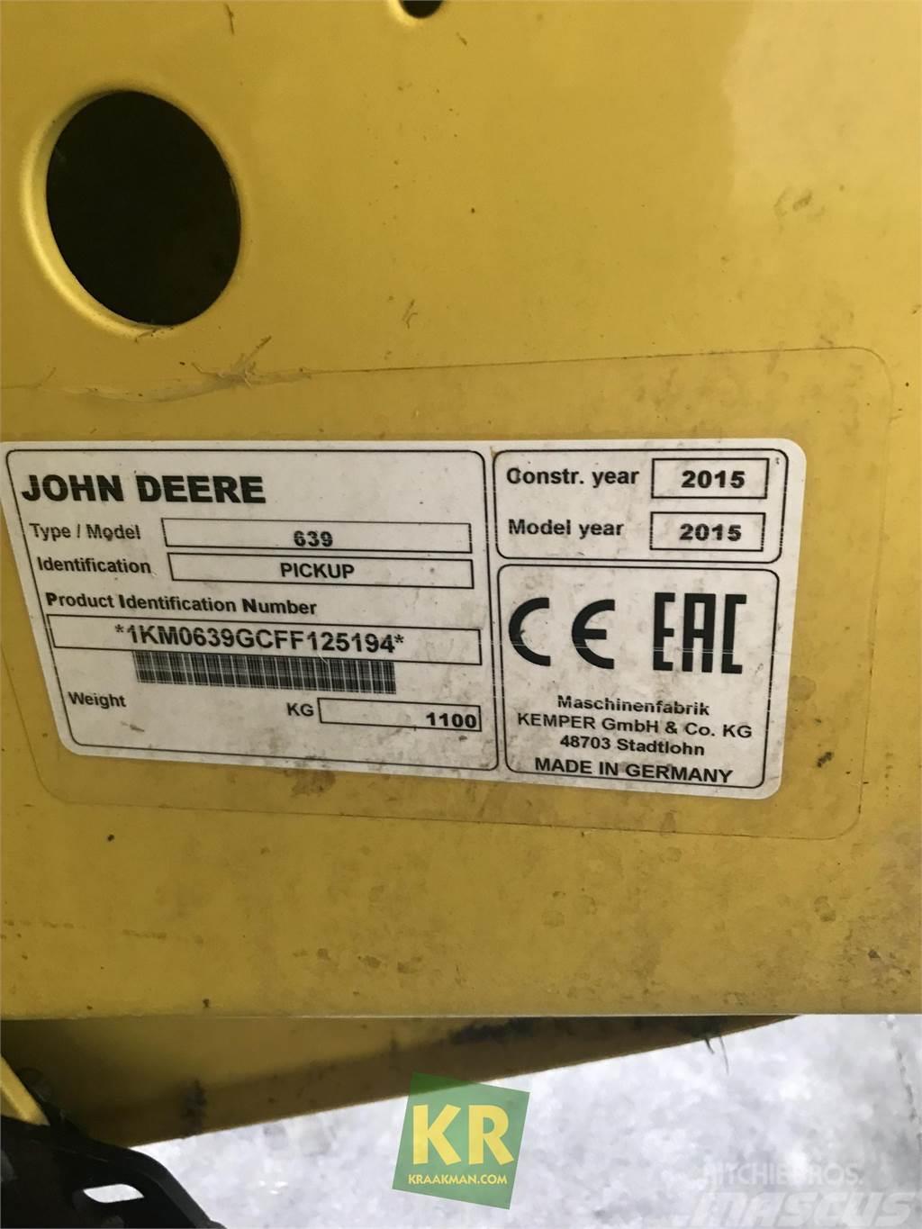 John Deere 639 Priključci za mašine za krmu na vlastiti pogon