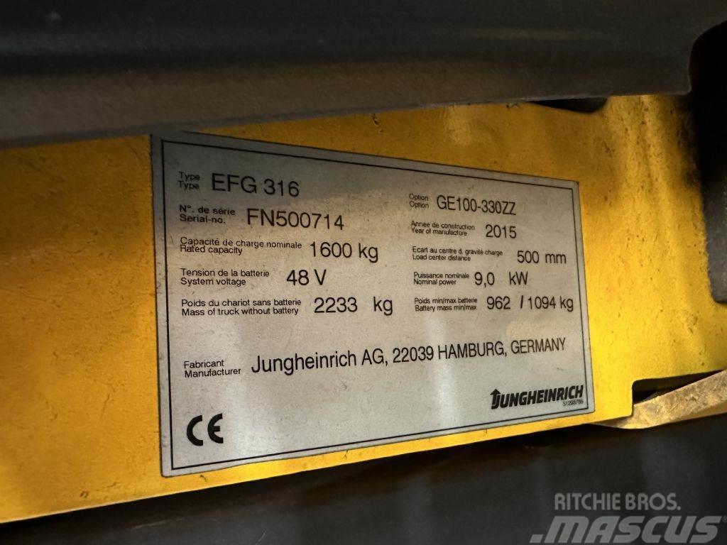 Jungheinrich EFG 316 - FREIHUB-Mast !!! Električni viličari
