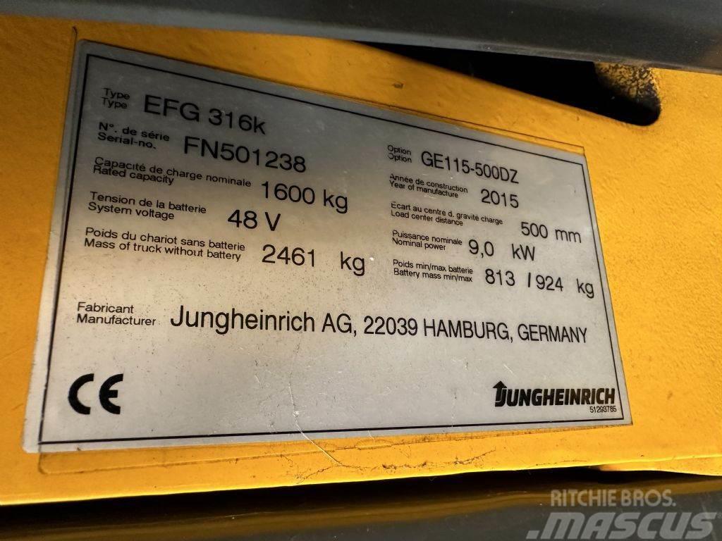 Jungheinrich EFG 316k - TRIPLEX 5 m Električni viličari