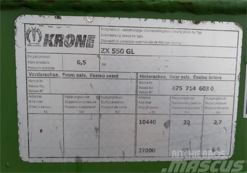 Krone ZX 550 GL Prikolice za opće namjene